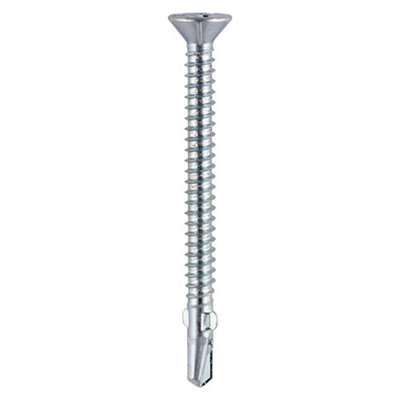 Timco Self-Drilling Wing-Tip Steel To Timber Light Section Silver Drill Screw4.8 X 38 from B&Q
