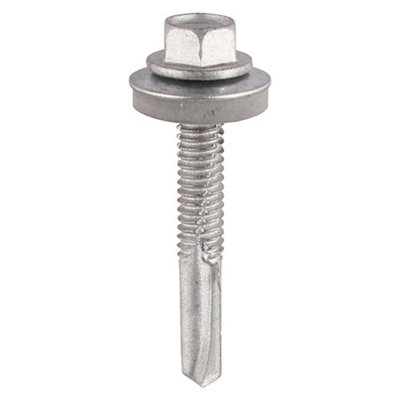 Timco Self-Drilling Heavy Section Drill Screw Exterior Silver With Epdm Washer5.5 X 38 from B&Q