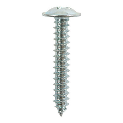Timco Self-Tapping Flange Head Silver Screws8 X 1/2 from B&Q