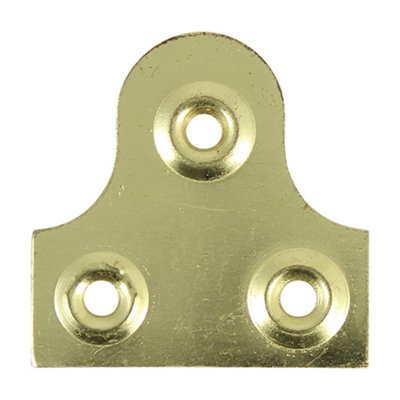TimcoMirror PlatesPlainElectro Brass (Size 32mm4 Pieces) from B&Q