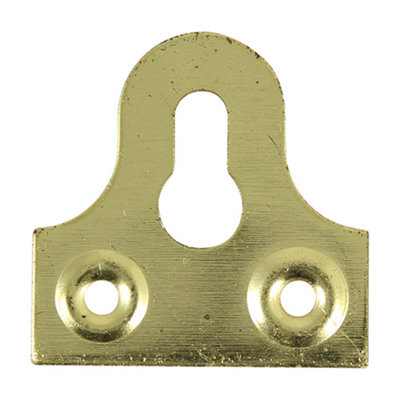 Timco - Mirror Plates - Slotted - Electro Brass (Mm - Pieces) Size 4