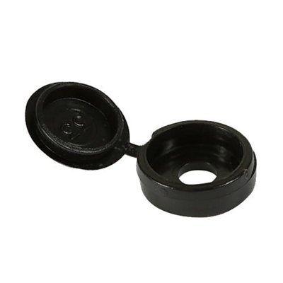 TimcoHinged Screw CoversSmallBlack (Size To Fit 3.0 To 4.5 Screw100 Pieces) from B&Q