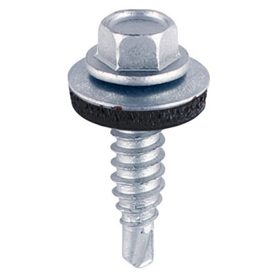 Timco Sheet Steel Stitching Screws Exterior Silver With Epdm Washer6.3 X 22 from B&Q