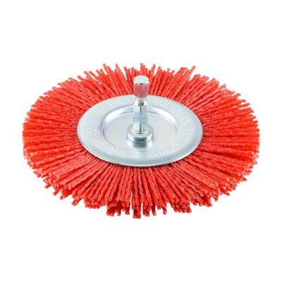 B&Q -  Drill Wheel Brush Nylon100mm