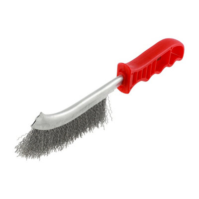Timco Red Handle Wire Brush Steel255mm from B&Q
