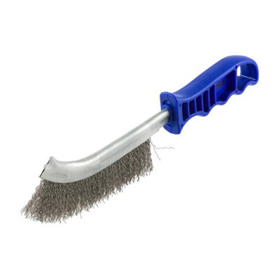 Timco Blue Handle Wire Brush S/steel255mm from B&Q