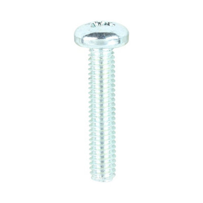 Timco Machine Pan Head Silver ScrewsM4 X 20 from B&Q