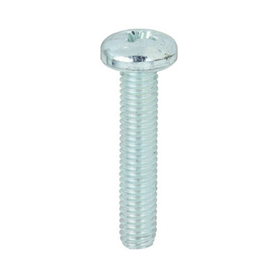 Timco Machine Pan Head Silver ScrewsM5 X 25 from B&Q