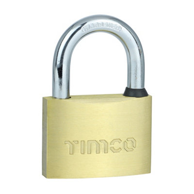 TimcoBrass Padlock (Size 60mm1 Each) from B&Q
