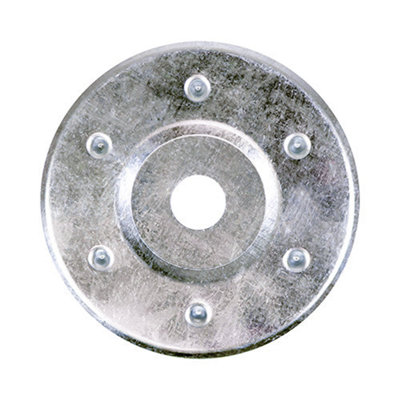 Timco Large Metal Insulation Discs Silver85mm (50Pcs) from B&Q