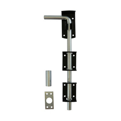 Timco Garage Drop Down Bolt - 12" Black