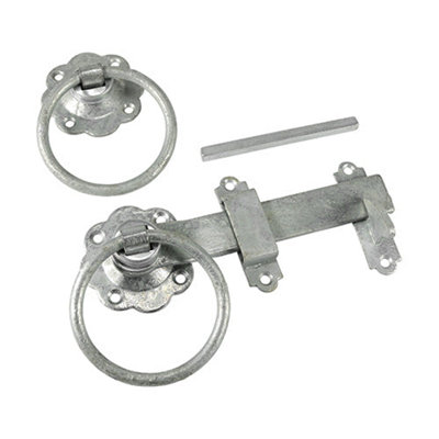 Timco Ring Gate Latch Plain Hot Dipped Galvanised - 6" Light