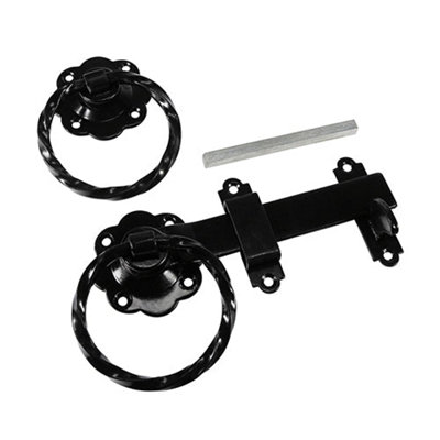 Timco Ring Gate Latch Twisted Black6" from B&Q