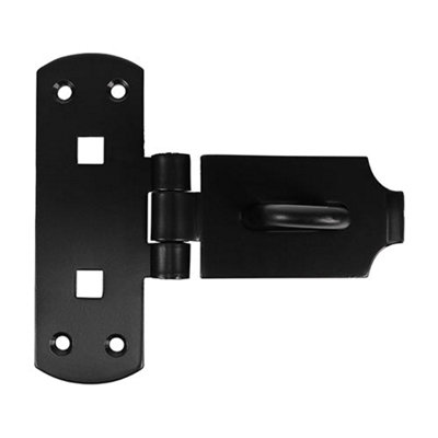 Timco Heavy Duty Vertical Pattern Hasp & Staple Bolt On Black6" from B&Q