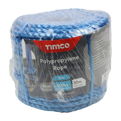 Timco Blue Polypropylene Rope Coil8mm X 30M from B&Q
