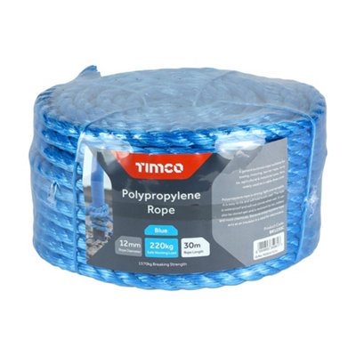 Timco Blue Polypropylene Rope Coil12mm X 30M from B&Q