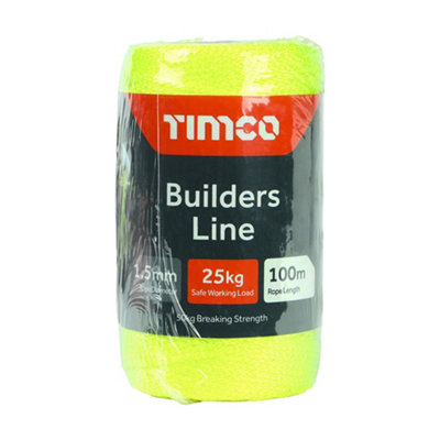 Timco Nylon Builders Line Yellow1.5mm X 100M from B&Q