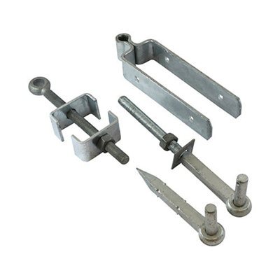 Timco Adjustable Gate Hinge Set Hot Dipped Galvanised300mm from B&Q