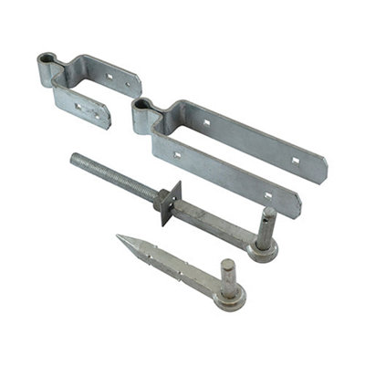 B&Q -  Standard Double Strap Gate Hinge Set Hot Dipped Galvanised450mm