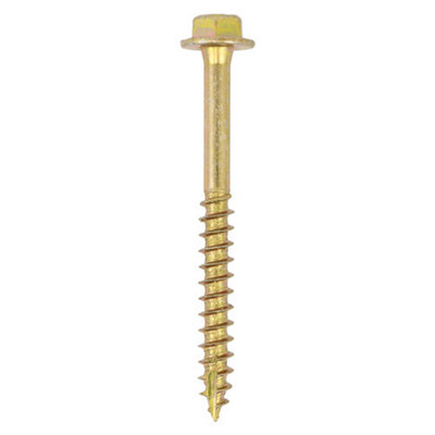Timco Solo Advanced Hex Head Gold Coach Woodscrews6.0 X 60 (100Pcs) from B&Q