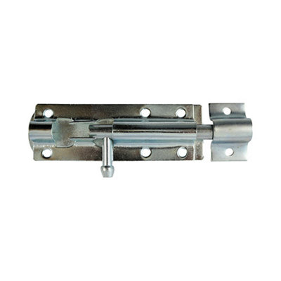 Timco Straight Tower Bolt - 6" Silver