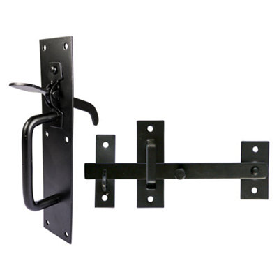 Timco Suffolk Latch Medium Duty Black205 X 45mm from B&Q