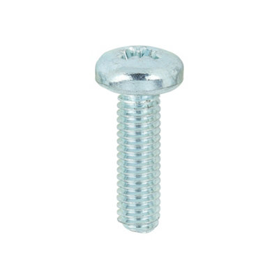 Timco Machine Pan Head Silver ScrewsM6 X 20 from B&Q