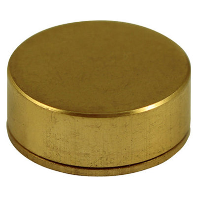 TimcoThreaded Screw CoverSolid BrassPolished Brass (Size 16mm4 Pieces) from B&Q