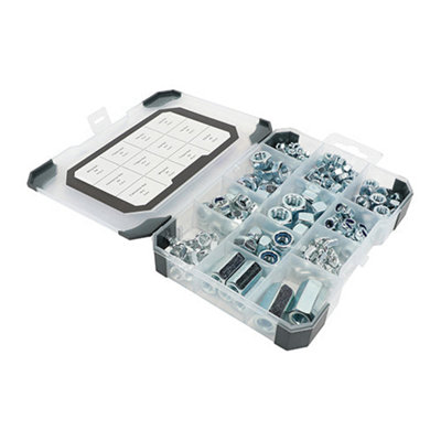 Timco Nuts Zinc Mixed Tray - 243Pcs