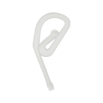 TimcoPlastic Curtain HooksWhite (Size  35 Pieces) from B&Q