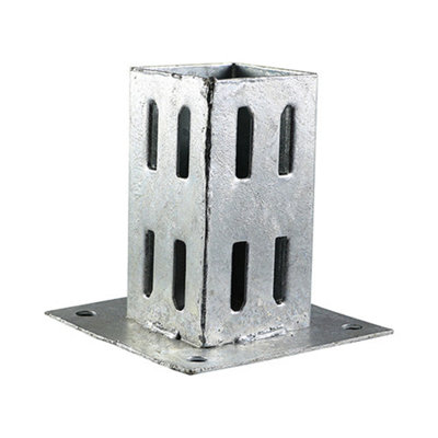 Timco Bolt Down Post Support Quick Fit Hot Dipped Galvanised - 100Mm