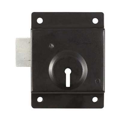 Timco Press Lock Black With 1 Key Supplied3" from B&Q
