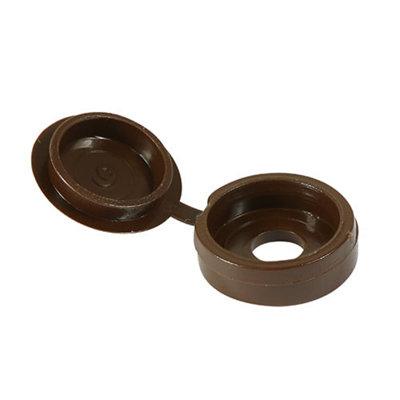 TimcoHinged Screw CoversLargeBrown (Size To Fit 5.0 To 6.0 Screw50 Pieces) from B&Q
