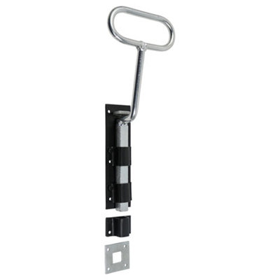 Timco Bow Handle Bolt - 12" Black