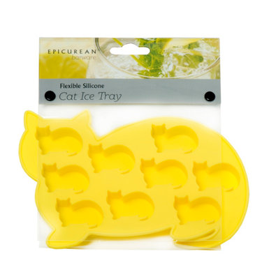 Epicurean Yellow Cat Silicone Ice Cube Tray from B&Q