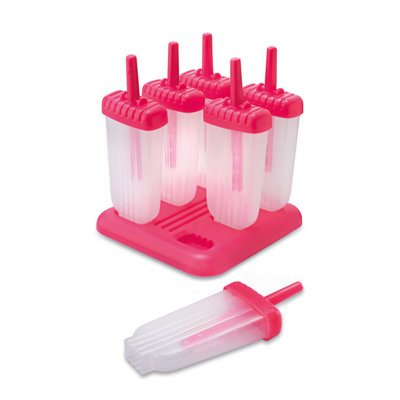 Eddingtons Fab Ice Lolly Mould Set Of 6 Pink from B&Q