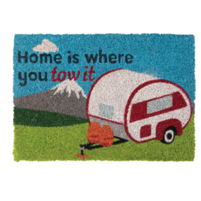 Quest 'home Is Where You Tow It Coir Mat Heavy Duty Indoor Outdoor Caravan Door Mat from B&Q