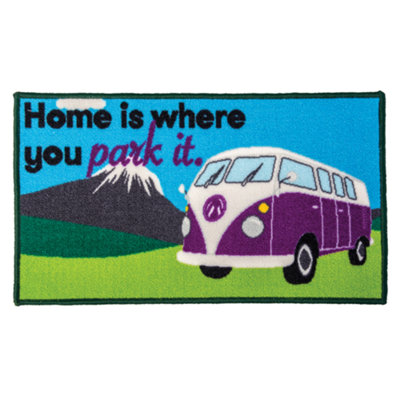 Quest Home Is Where You Park It Camper Van Indoor Door Mat from B&Q