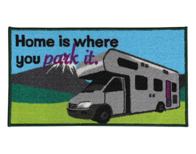 Quest Motorhome Home Is Where You Park It Mat from B&Q