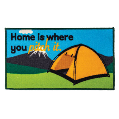 Quest Home Is Where You Pitch It Indoor Door Mat from B&Q