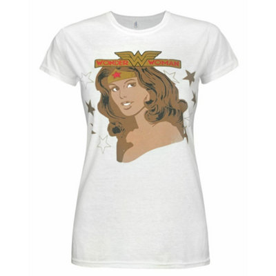 Vanilla Underground Dc Comics Womens White Wonder Woman Short Sleeved T-Shirt (X-Large)