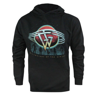 Vanilla Underground Marvel Mens Black Guardians Of The Galaxy Planet Graphic Hoodie (Small) from B&Q