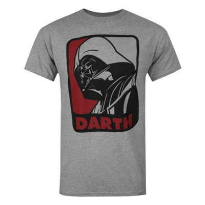 B&Q -  Star Wars Mens Grey Darth Vader Short Sleeved T-Shirt (Medium)