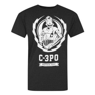 Vanilla Underground Star Wars Mens Black C3Po Short Sleeved T-Shirt (Medium) from B&Q