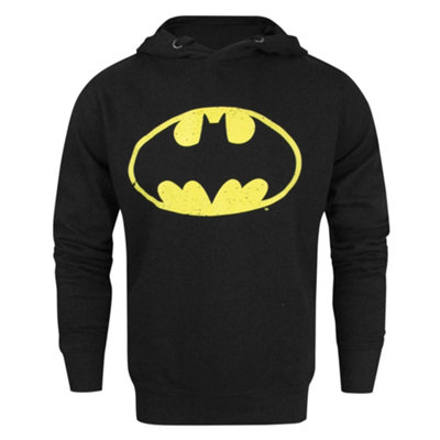 Vanilla Underground Dc Comics Mens Black Batman Distressed Logo Hoodie (Xx-Large) from B&Q