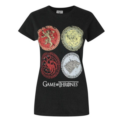 Vanilla Underground Game Of Thrones Womens Black House Crests Short Sleeved T-Shirt (X-Large) from B&Q