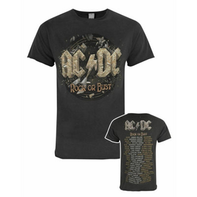 Vanilla Underground Amplified Clothing Mens Grey Ac/dc Short Sleeved T-Shirt (Small) from B&Q