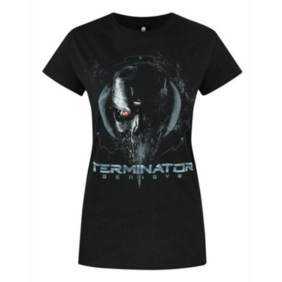 Vanilla Underground Terminator Womens Black Endoskeleton Short Sleeved T-Shirt (Large) from B&Q