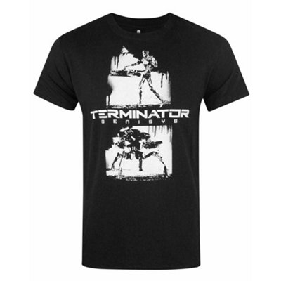 Vanilla Underground Terminator Mens Black Movie Graphic Print Short Sleeved T-Shirt (Medium) from B&Q