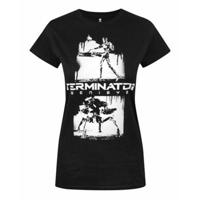 Vanilla Underground Terminator Womens Black Movie Graphic Short Sleeved T-Shirt (Medium) from B&Q
